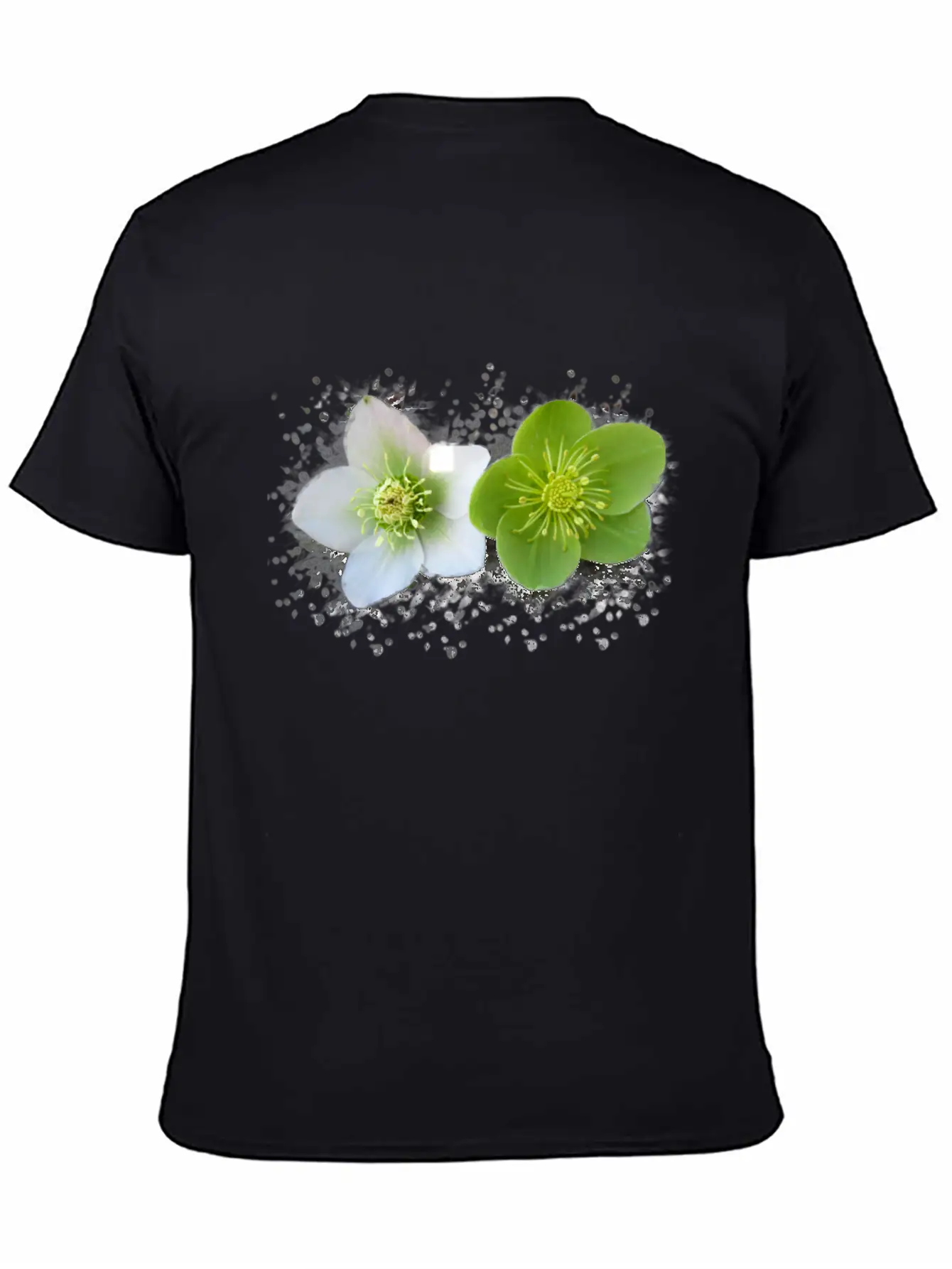 Wonderful Blooming Flowers In Green And White Timeless Short Sleeve Tee – Comfy And Minimalist Design