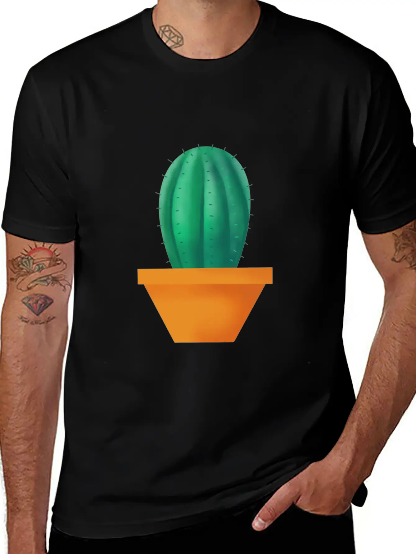 Wonderful Cactus Basic Graphic T-Shirt – Daily Comfort In Soft Cotton