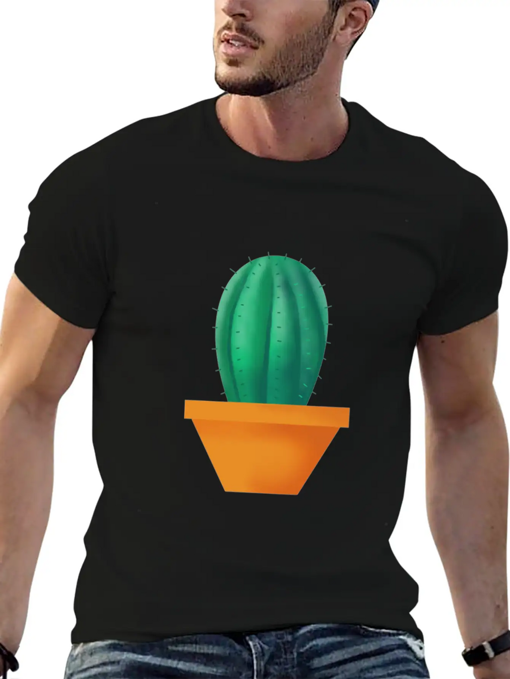 Wonderful Cactus Basic Graphic T-Shirt – Daily Comfort In Soft Cotton