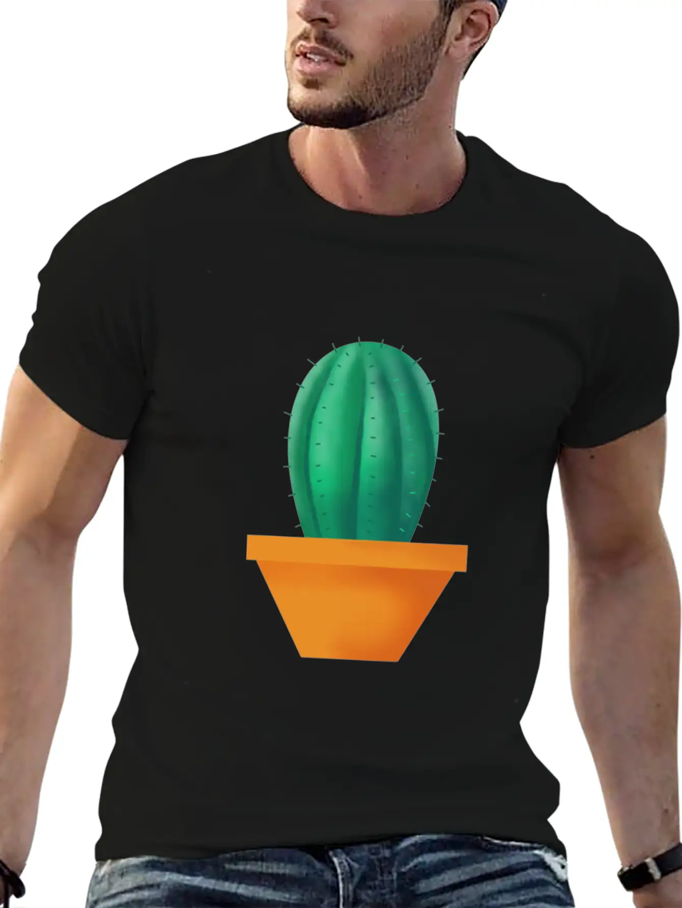 Wonderful Cactus Basic Graphic T-Shirt – Daily Comfort In Soft Cotton