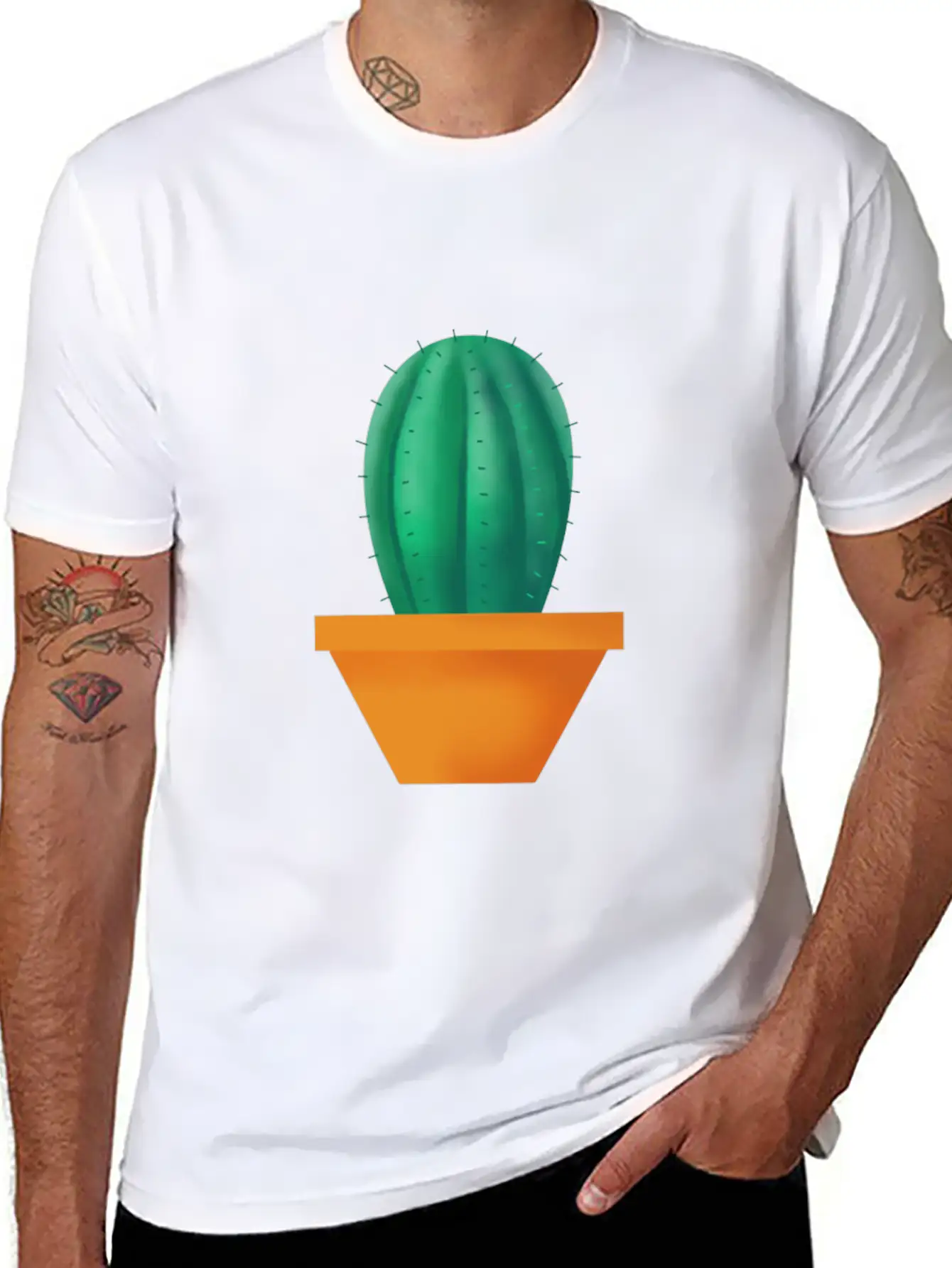 Wonderful Cactus Basic Graphic T-Shirt – Daily Comfort In Soft Cotton