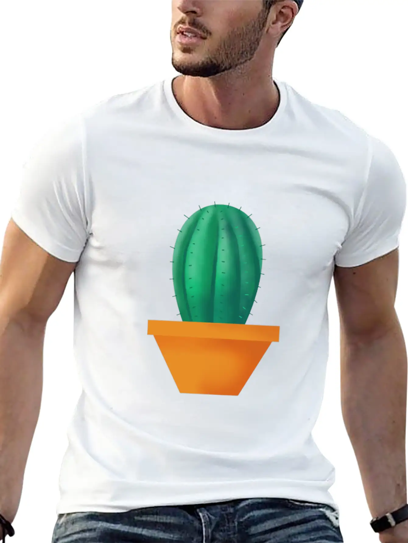 Wonderful Cactus Basic Graphic T-Shirt – Daily Comfort In Soft Cotton