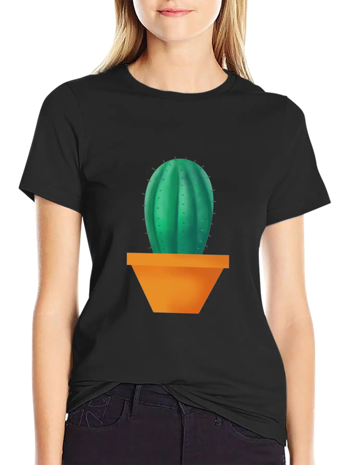 Wonderful Cactus Basic Graphic T-Shirt – Daily Comfort In Soft Cotton
