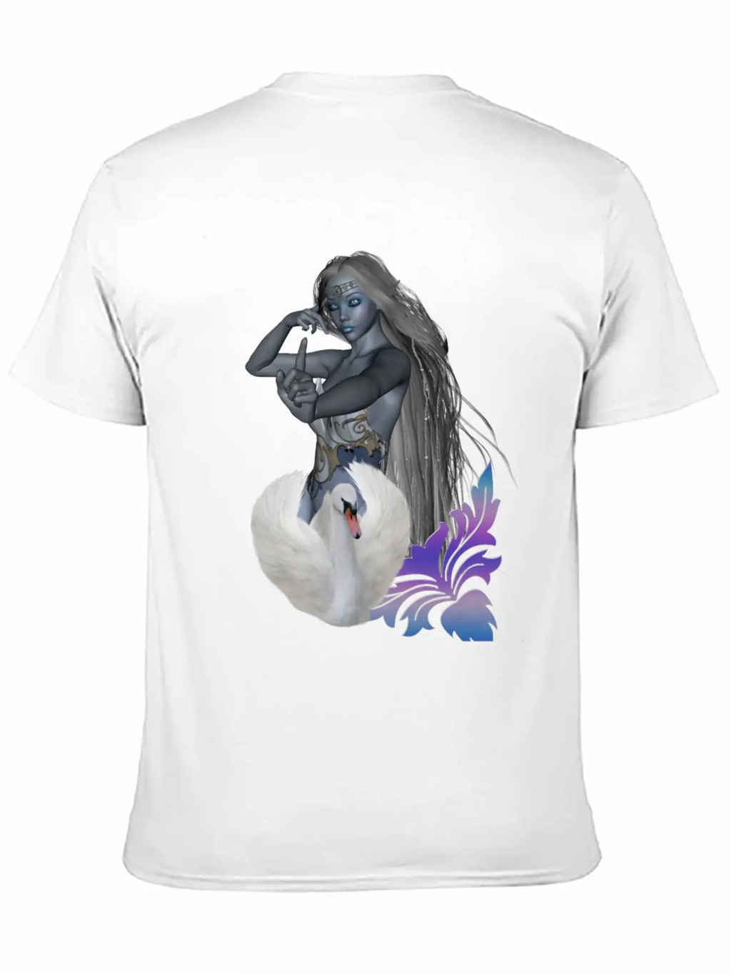 Wonderful Fairy With Swan Classic Cotton Tee – Unisex Comfort For Any Season