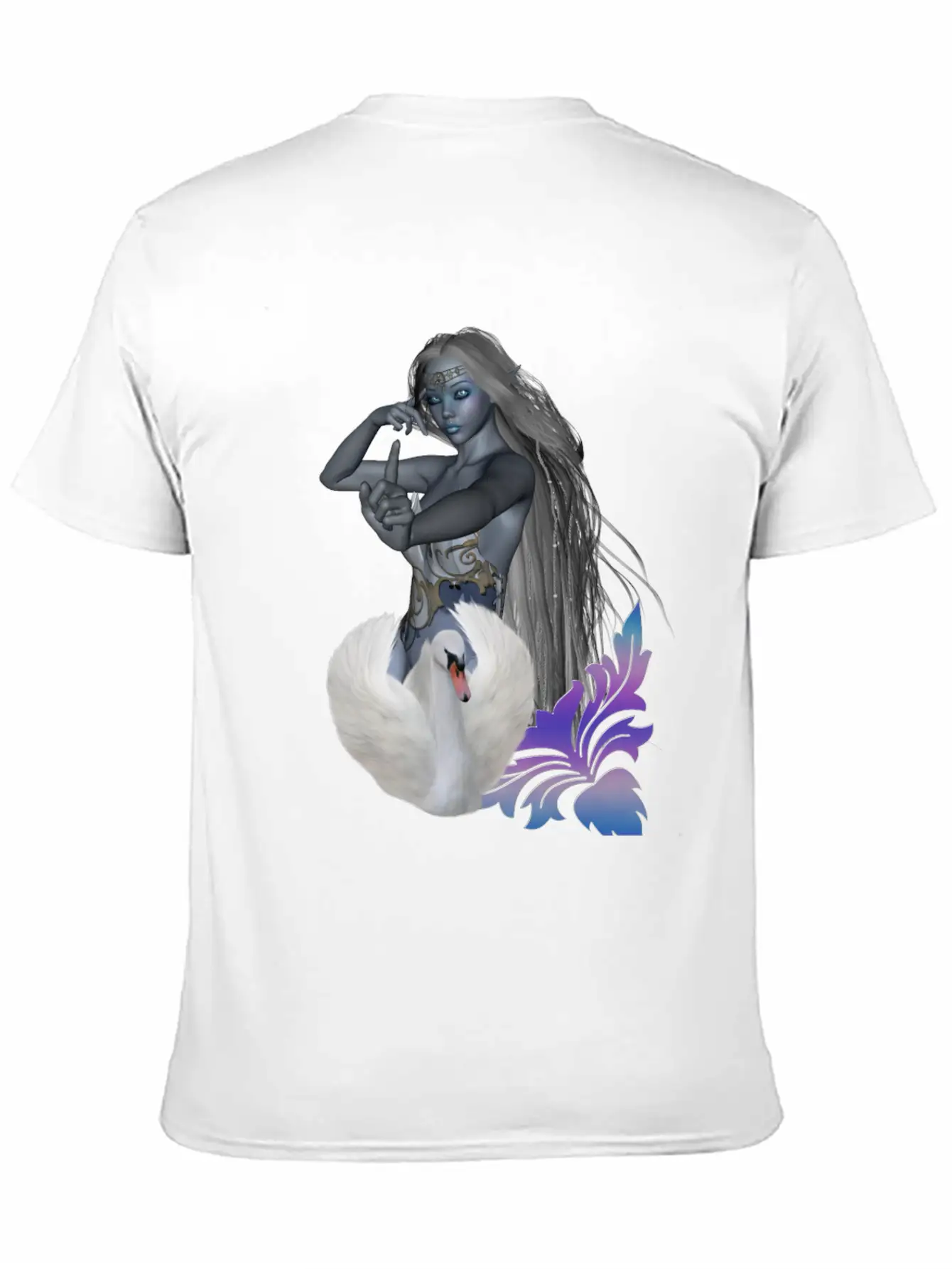 Wonderful Fairy With Swan Classic Cotton Tee – Unisex Comfort For Any Season