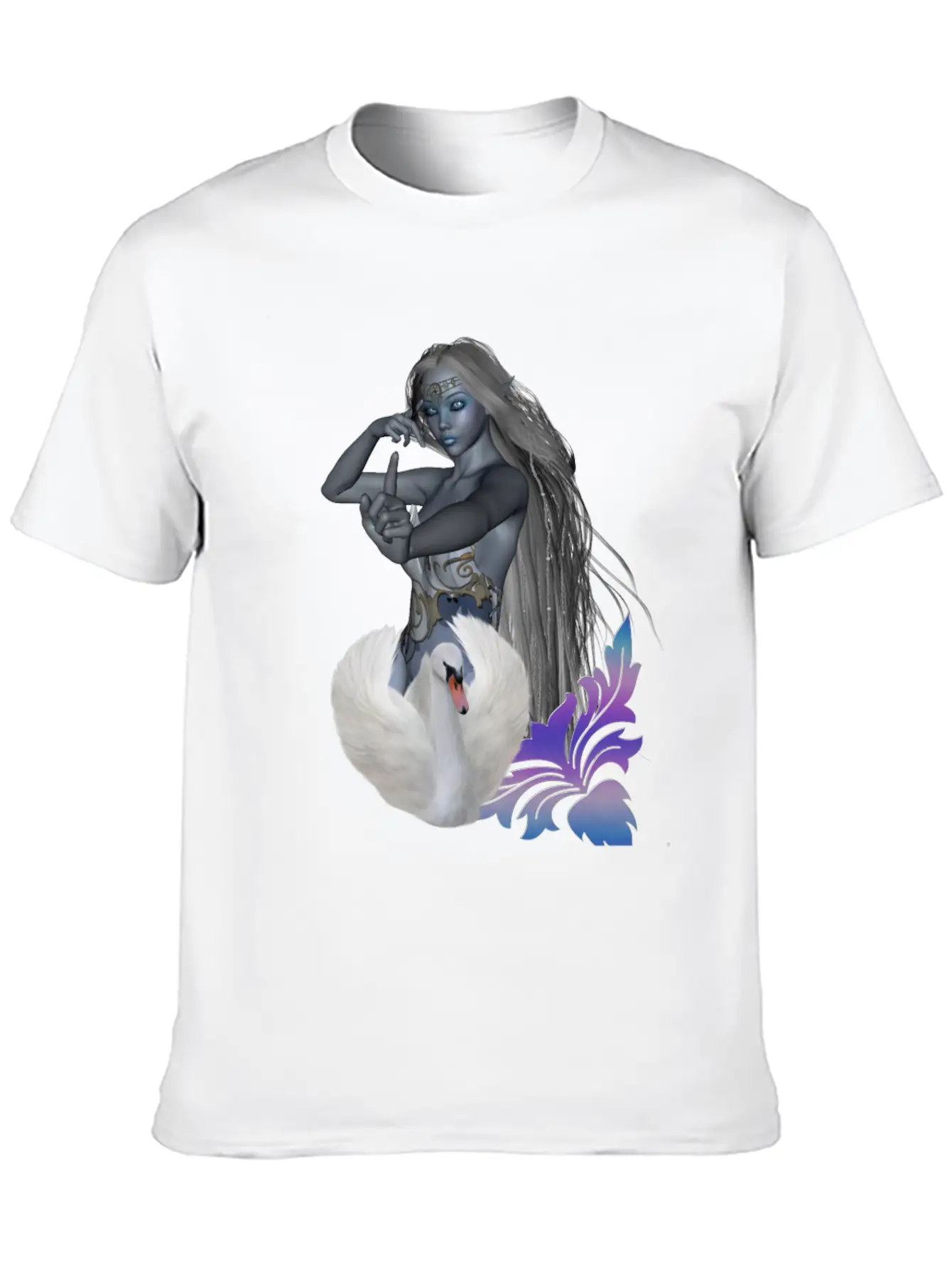 Wonderful Fairy With Swan Classic Cotton Tee – Unisex Comfort For Any Season