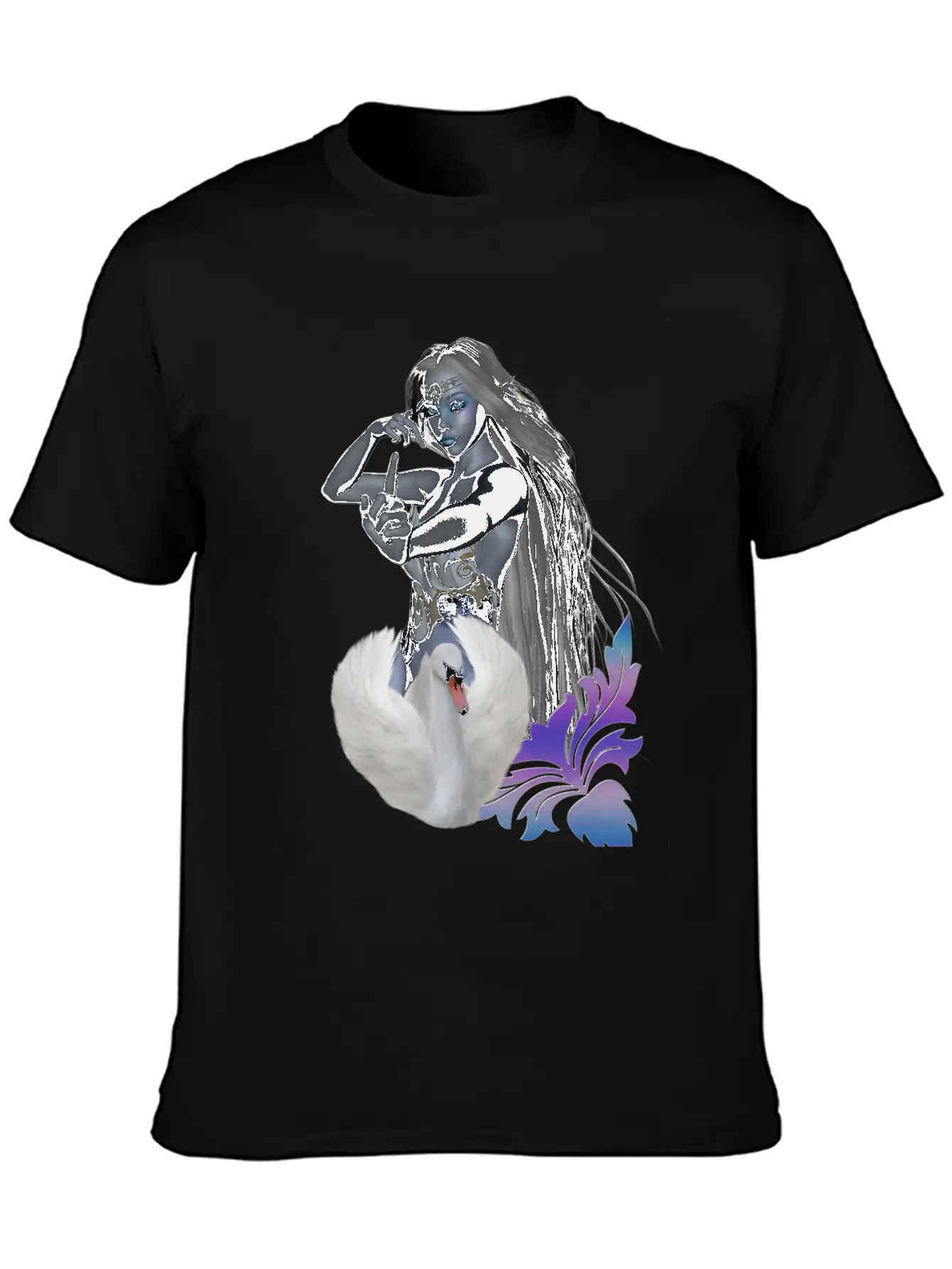 Wonderful Fairy With Swan Classic Cotton Tee – Unisex Comfort For Any Season