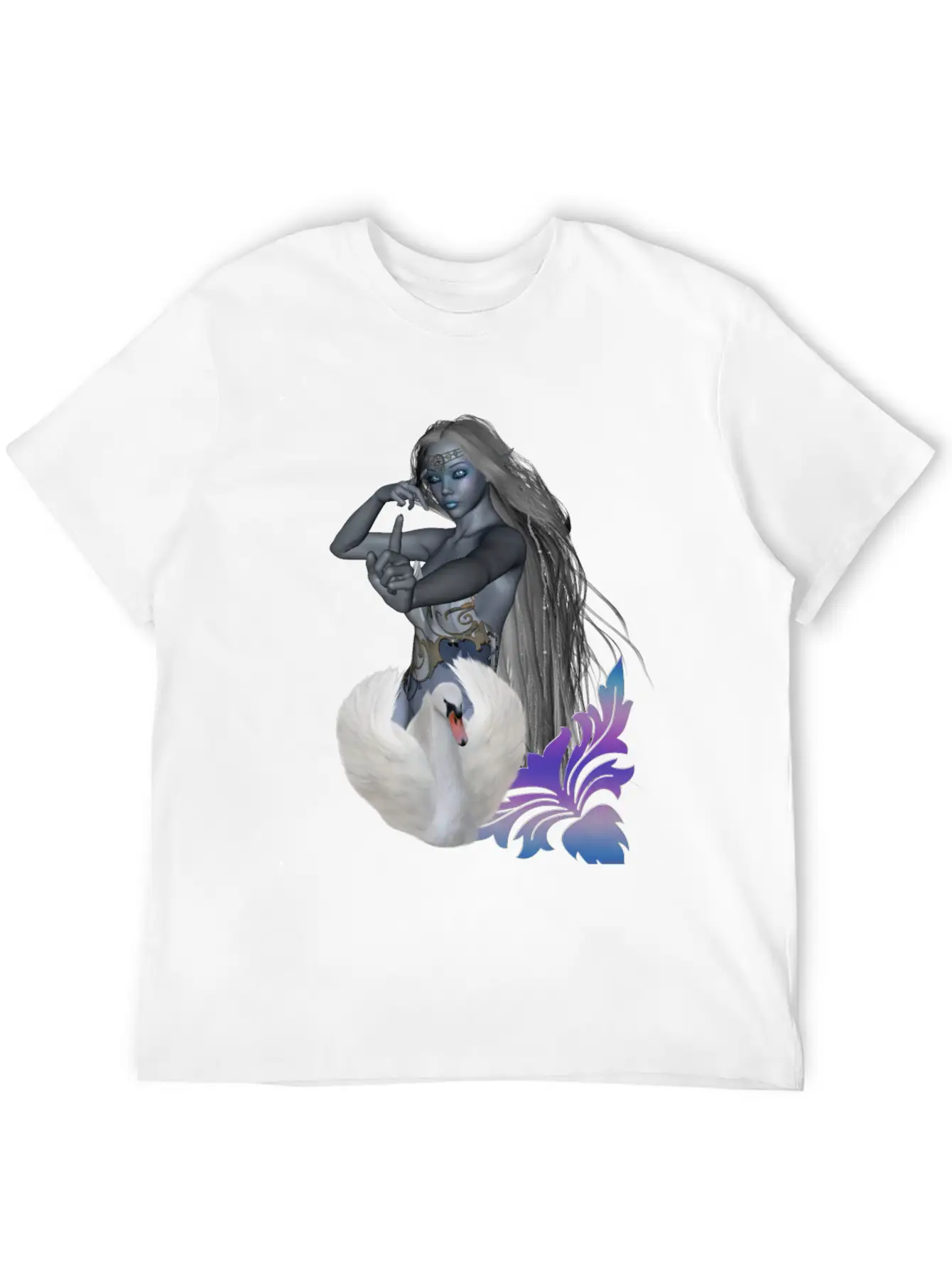 Wonderful Fairy With Swan Classic Cotton Tee – Unisex Comfort For Any Season