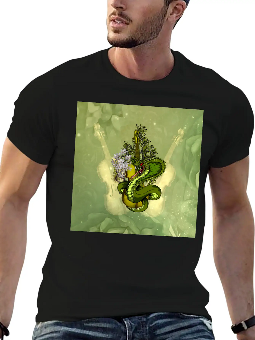 Wonderful Violin Basic Graphic T-Shirt – Daily Comfort In Soft Cotton