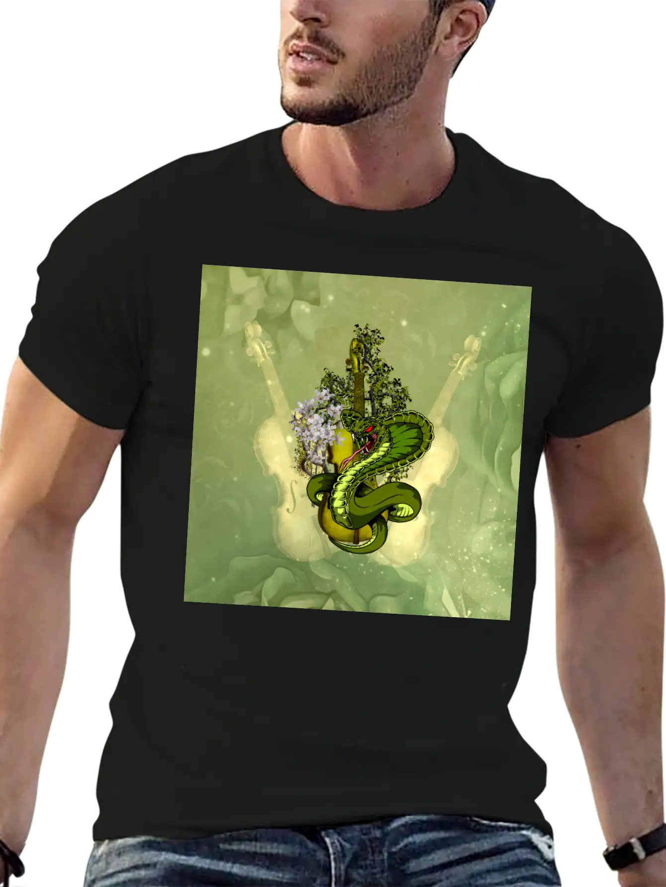 Wonderful Violin Basic Graphic T-Shirt – Daily Comfort In Soft Cotton