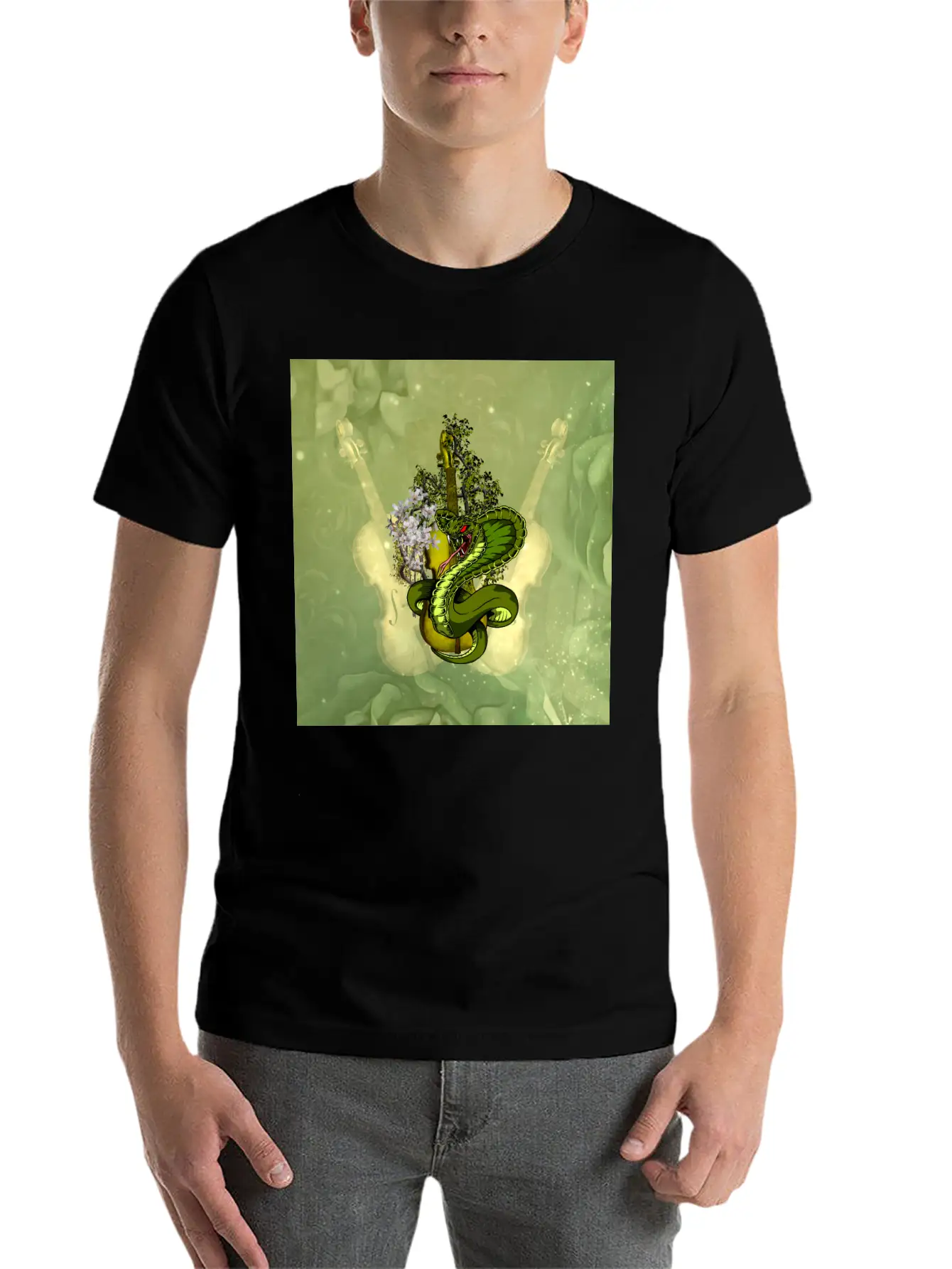 Wonderful Violin Basic Graphic T-Shirt – Daily Comfort In Soft Cotton