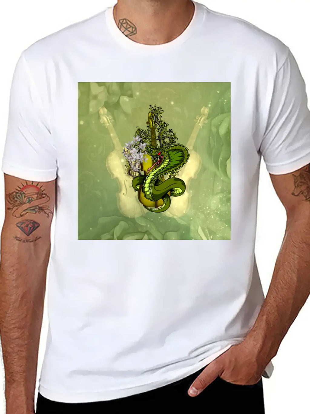 Wonderful Violin Basic Graphic T-Shirt – Daily Comfort In Soft Cotton
