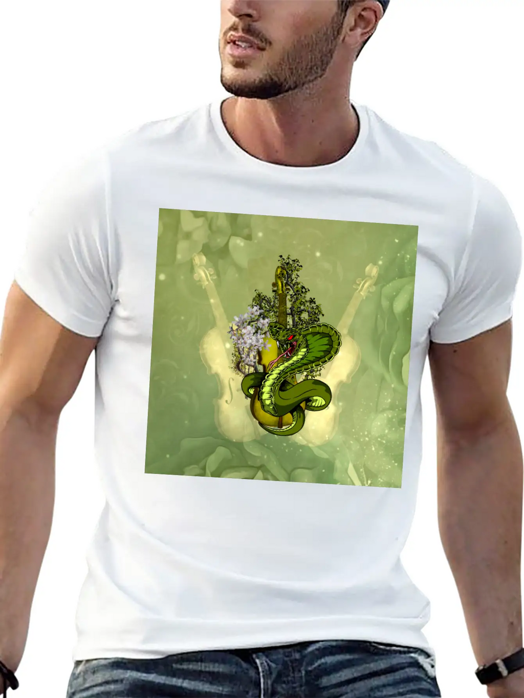 Wonderful Violin Basic Graphic T-Shirt – Daily Comfort In Soft Cotton