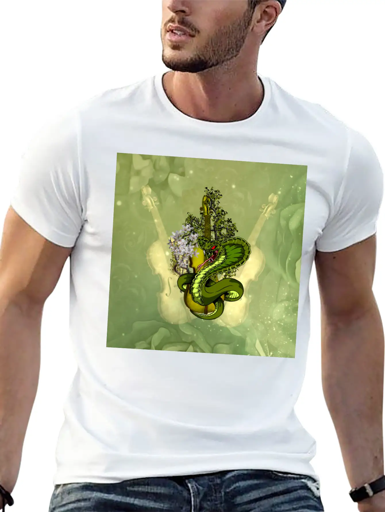 Wonderful Violin Basic Graphic T-Shirt – Daily Comfort In Soft Cotton