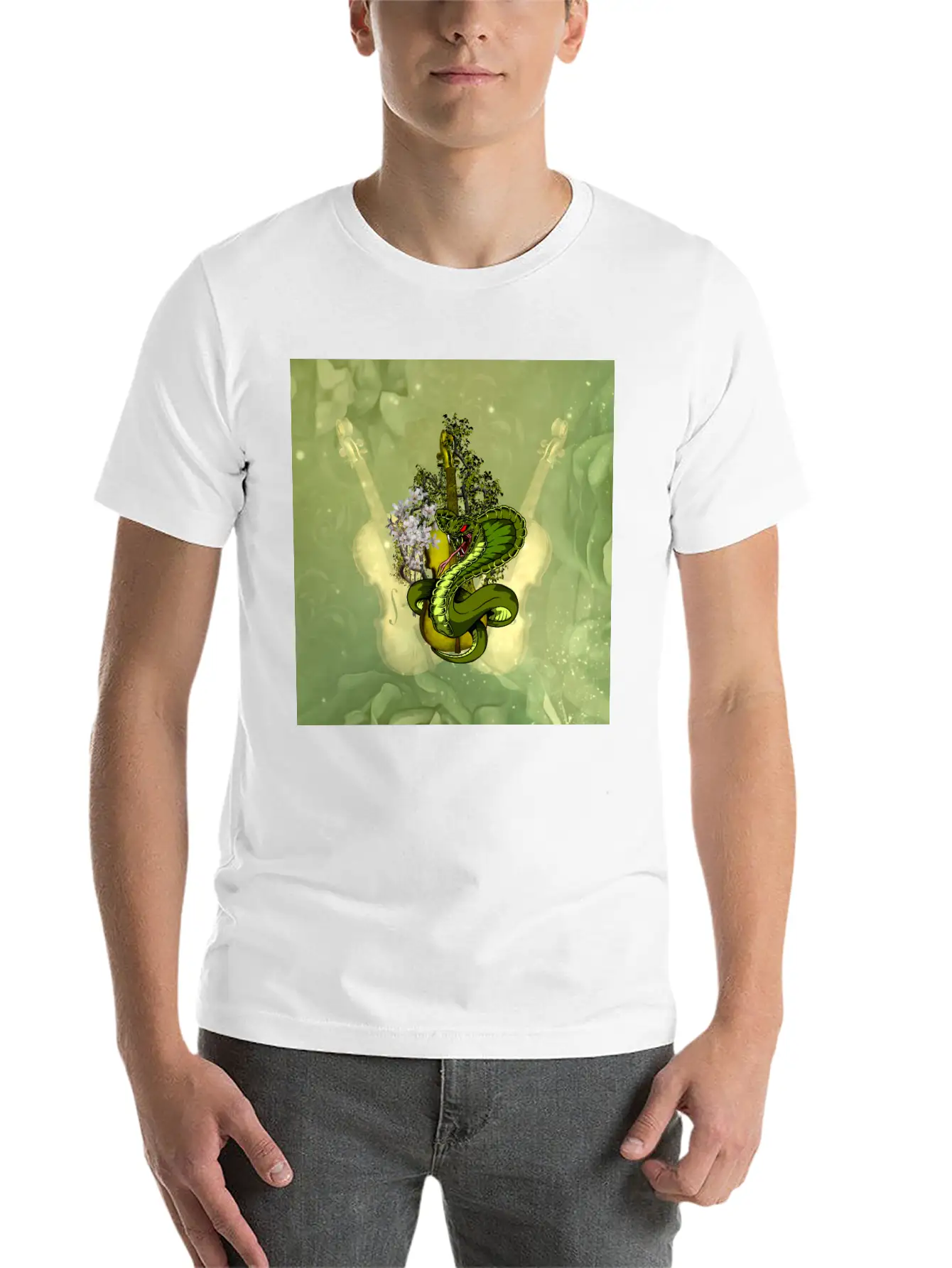 Wonderful Violin Basic Graphic T-Shirt – Daily Comfort In Soft Cotton