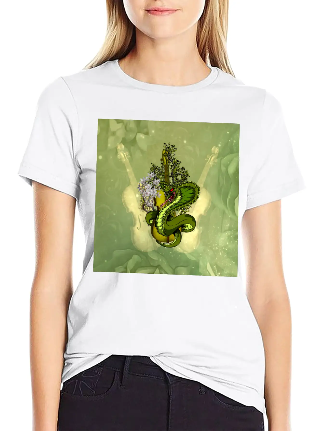 Wonderful Violin Basic Graphic T-Shirt – Daily Comfort In Soft Cotton