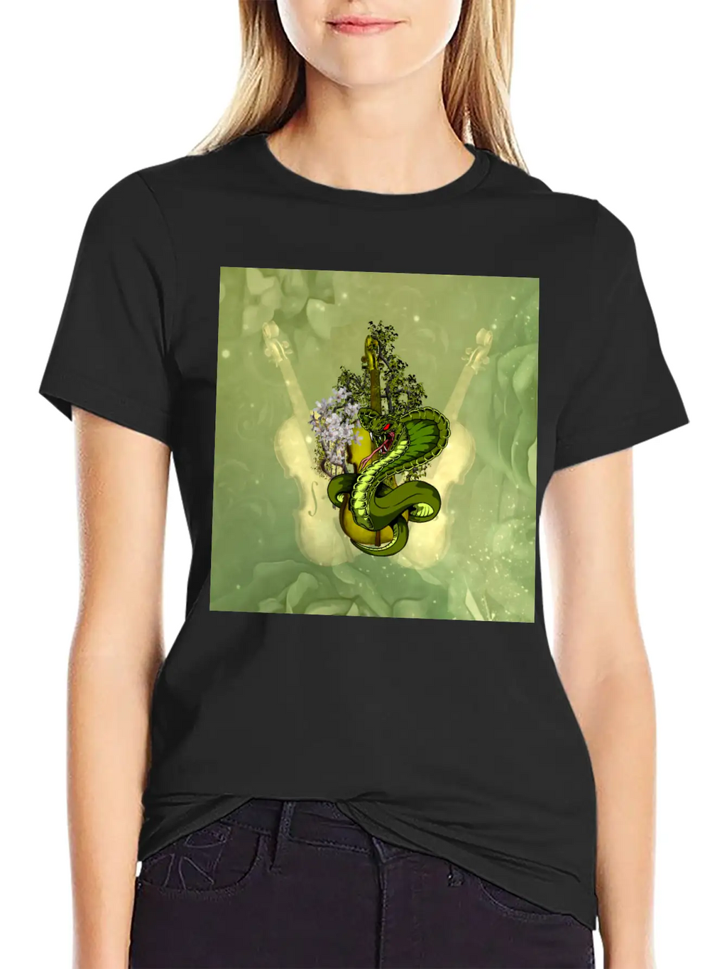 Wonderful Violin Basic Graphic T-Shirt – Daily Comfort In Soft Cotton