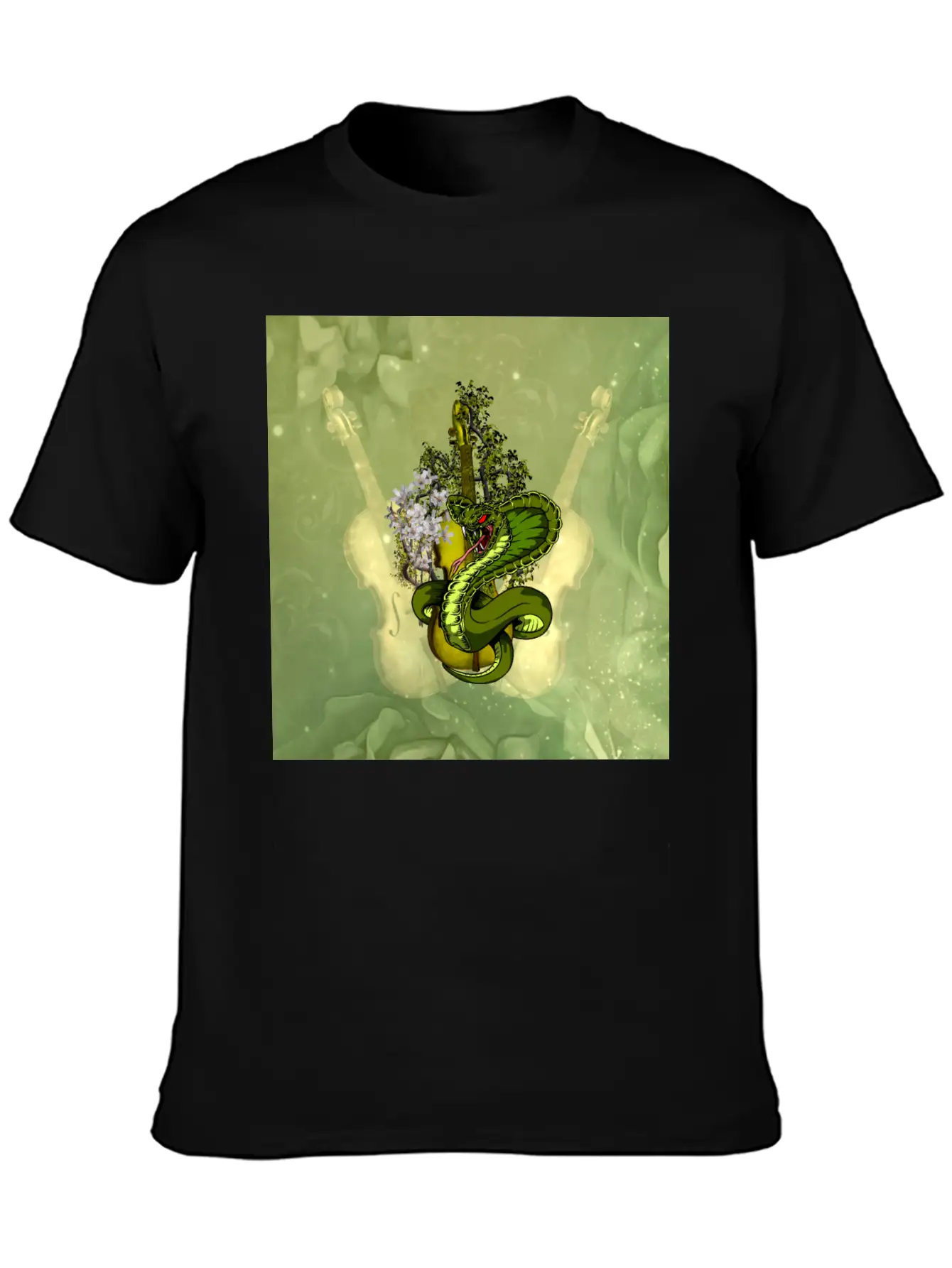 Wonderful Violin Basic Graphic T-Shirt – Daily Comfort In Soft Cotton