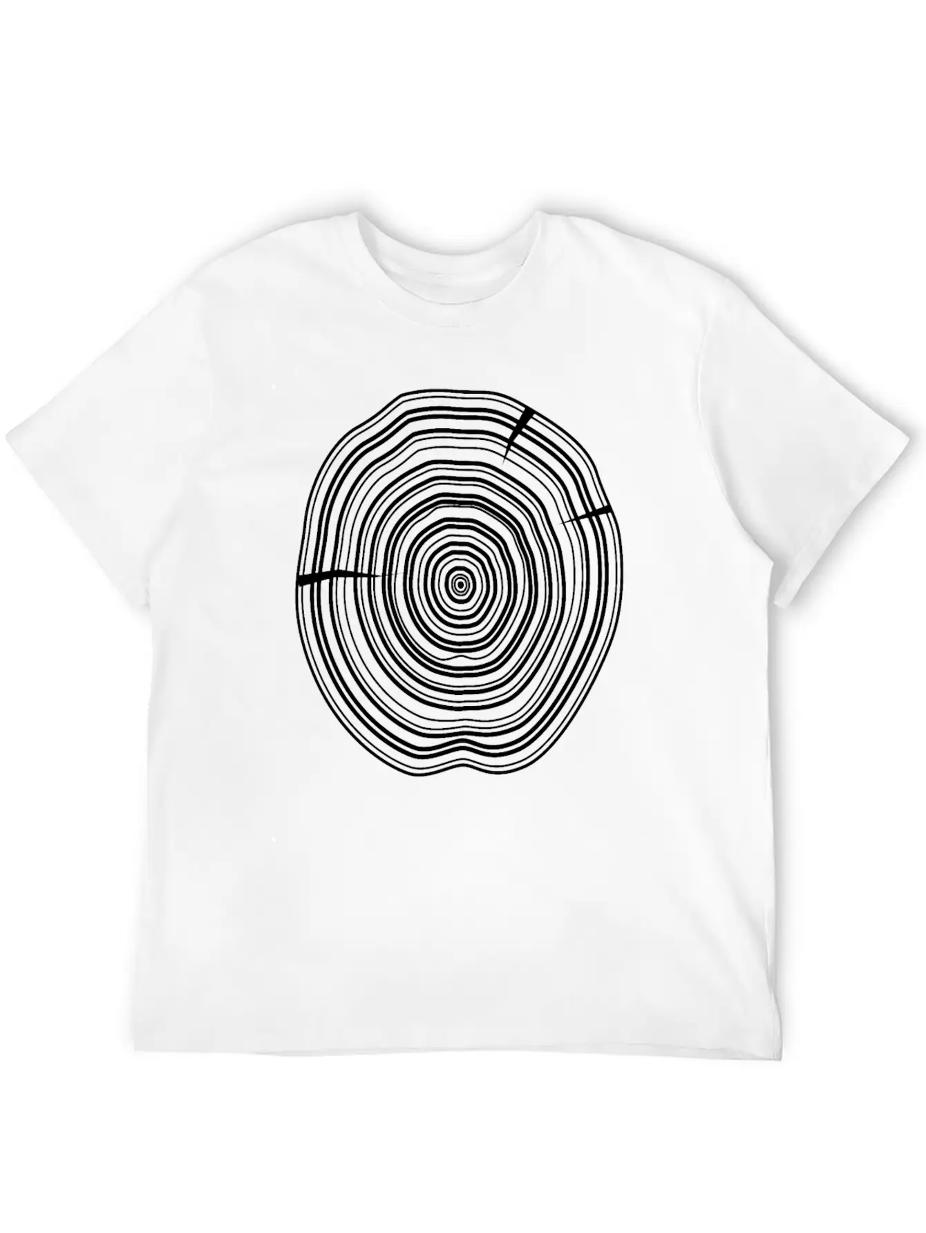 Wooden Disc Breathable Soft Cotton T-Shirt – Timeless Casual Look