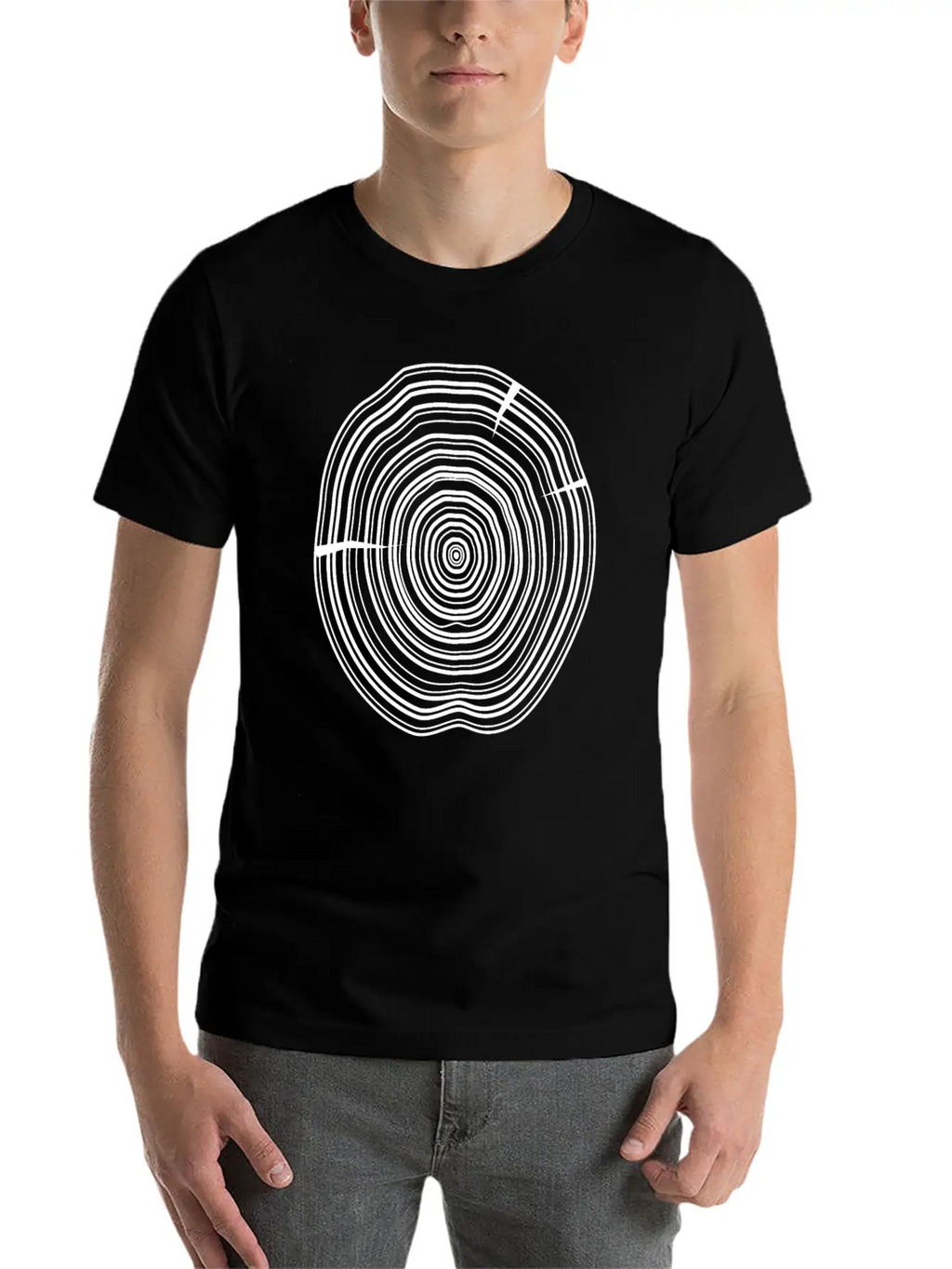 Wooden Disc Breathable Soft Cotton T-Shirt – Timeless Casual Look