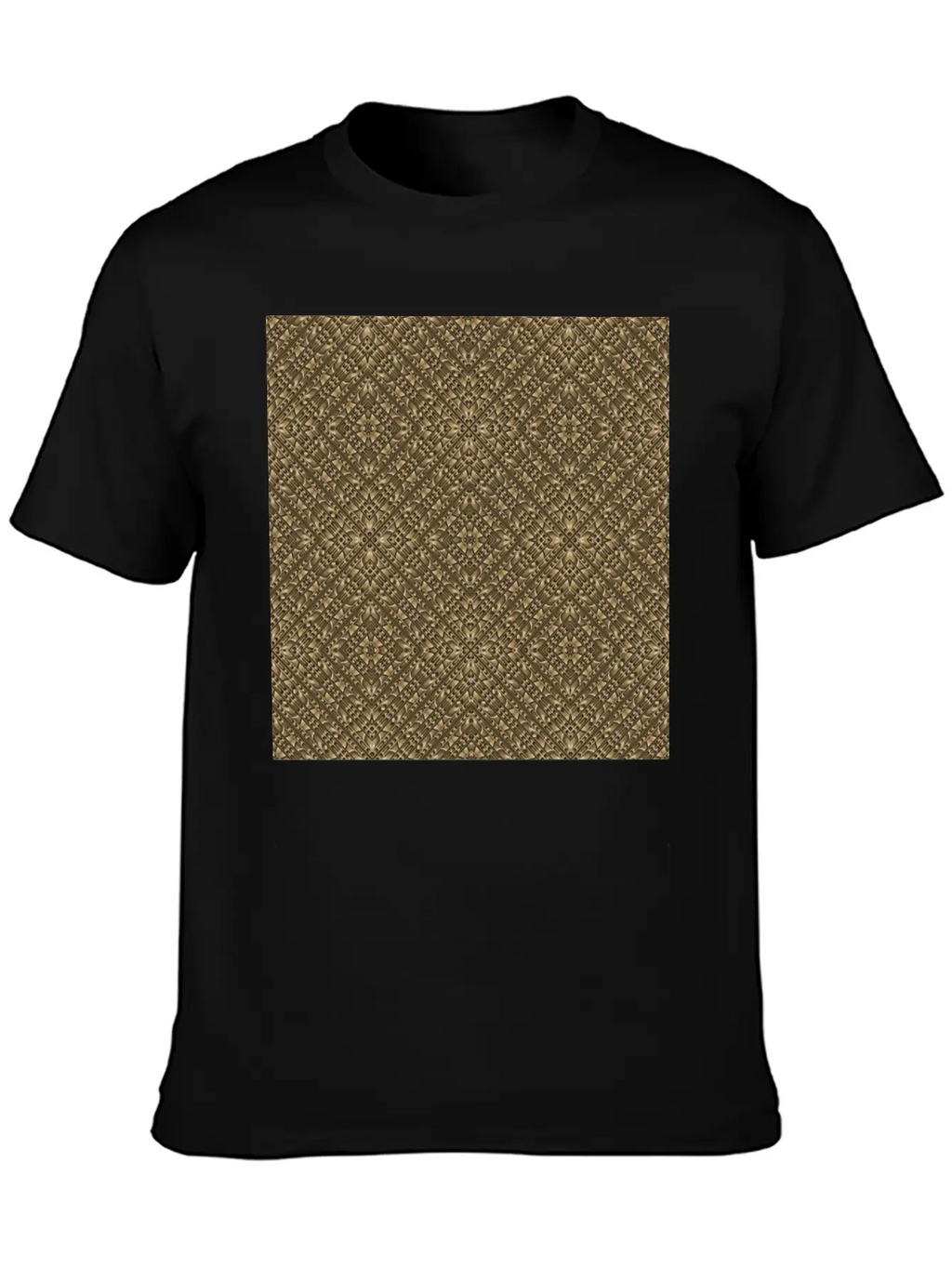 Wooden Ornamented Pattern Classic Cotton Tee – Unisex Comfort For Any Season