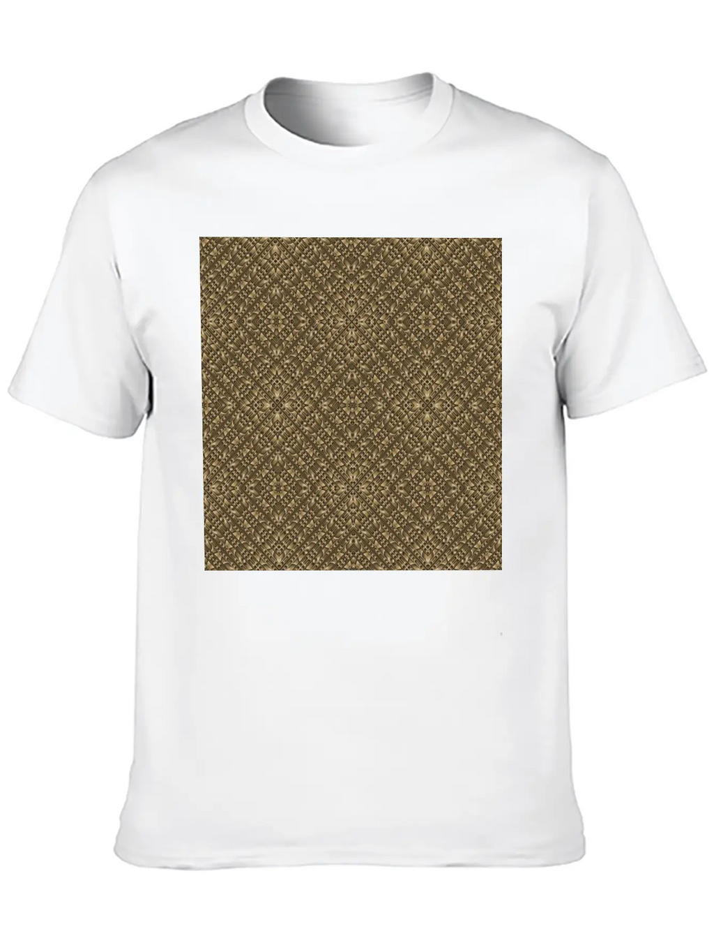 Wooden Ornamented Pattern Classic Cotton Tee – Unisex Comfort For Any Season