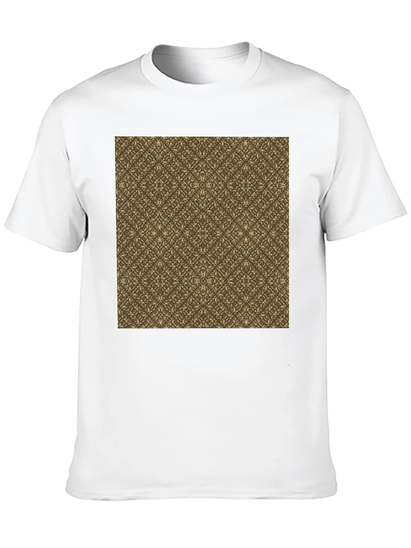 Wooden Ornamented Pattern Classic Cotton Tee – Unisex Comfort For Any Season