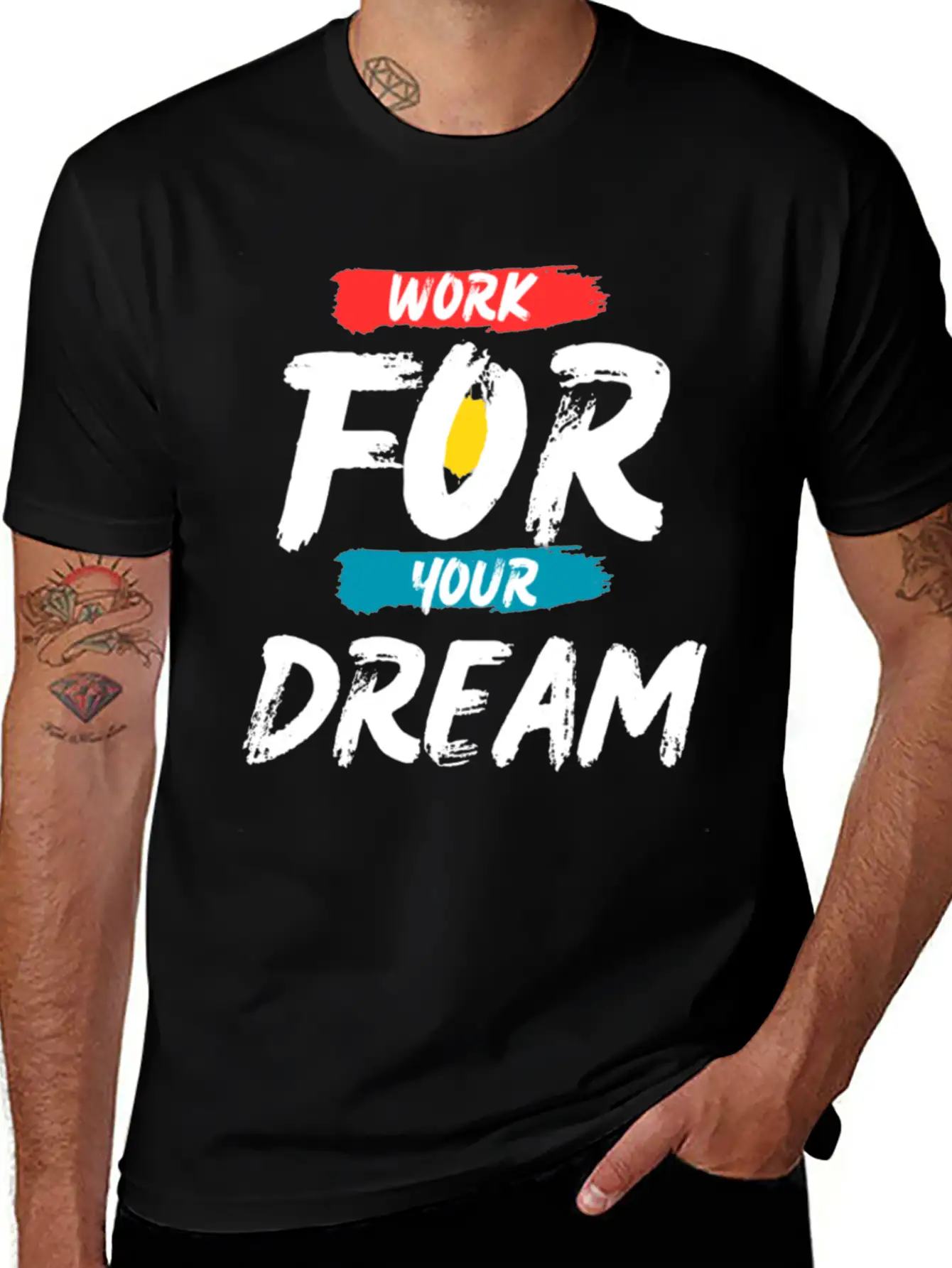 Work For Your Dream Breathable Graphic T-Shirt – Perfect For Casual Days