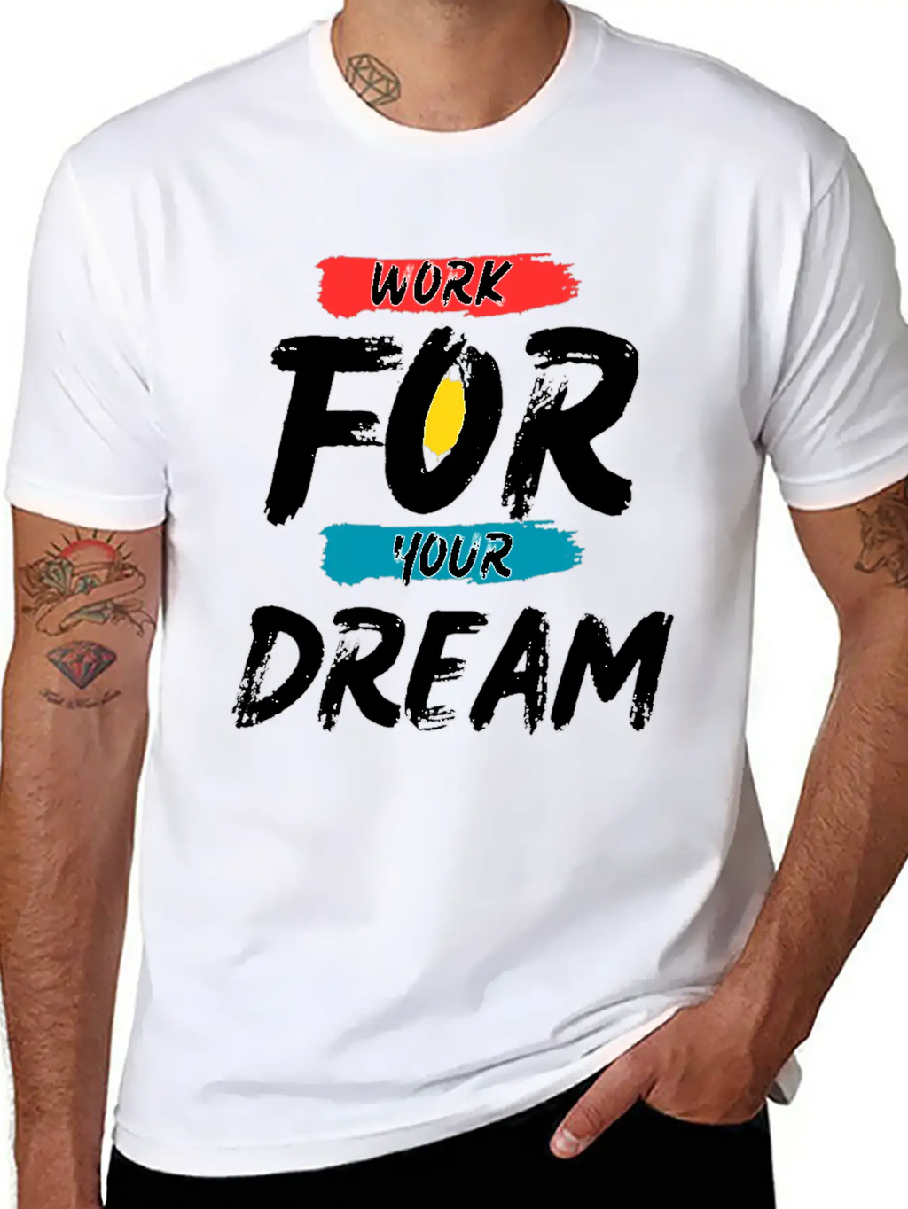 Work For Your Dream Breathable Graphic T-Shirt – Perfect For Casual Days