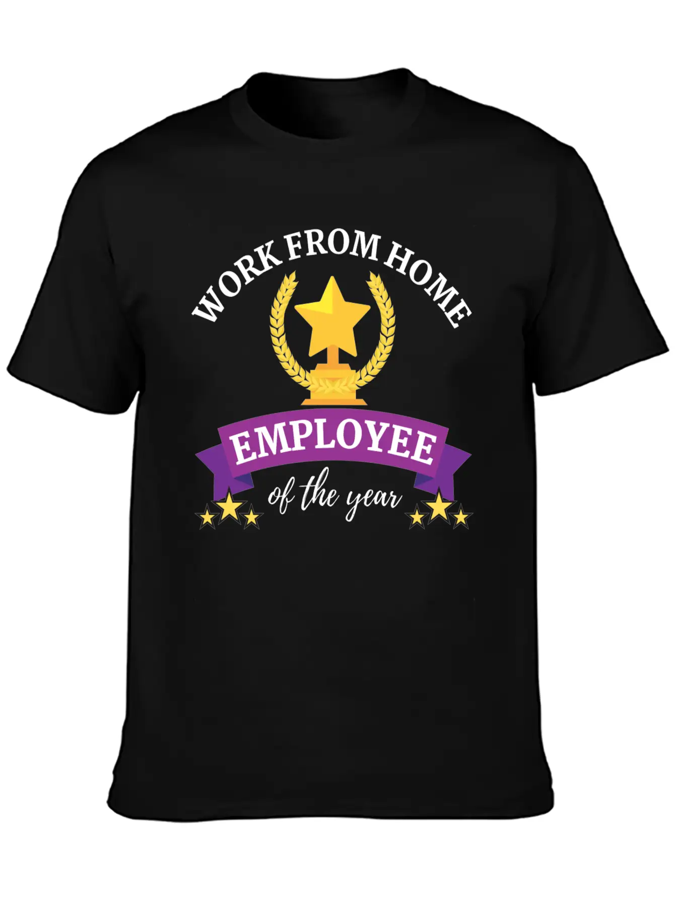 Work From Home Employee Of The Year Timeless Short Sleeve Tee – Comfy And Minimalist Design