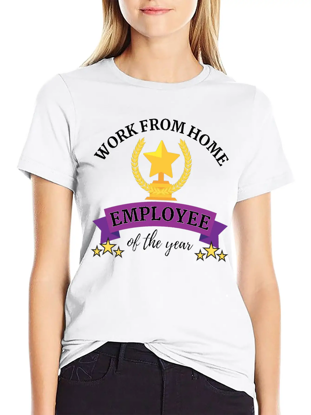 Work From Home Employee Of The Year Timeless Short Sleeve Tee – Comfy And Minimalist Design