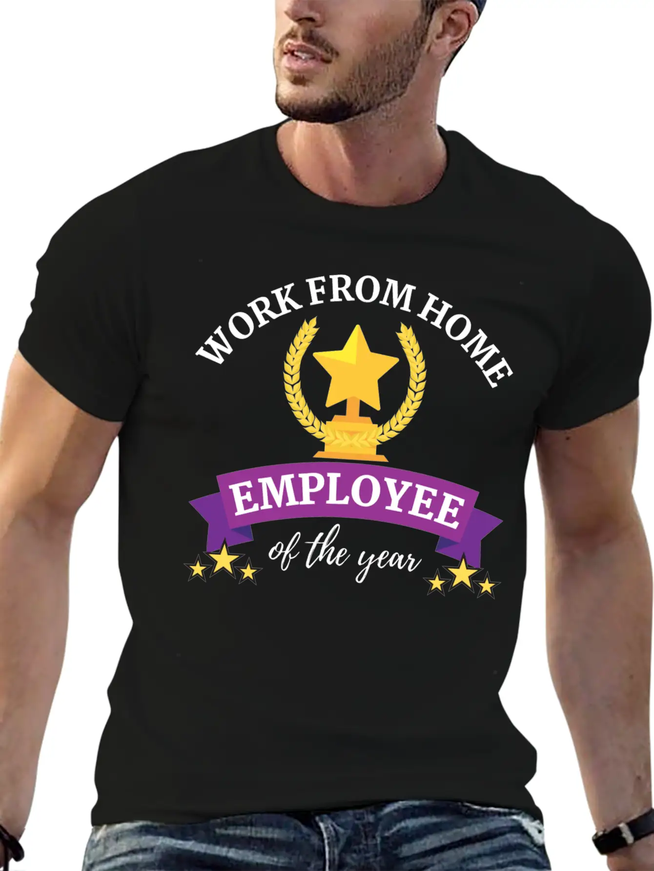 Work From Home Employee Of The Year Timeless Short Sleeve Tee – Comfy And Minimalist Design