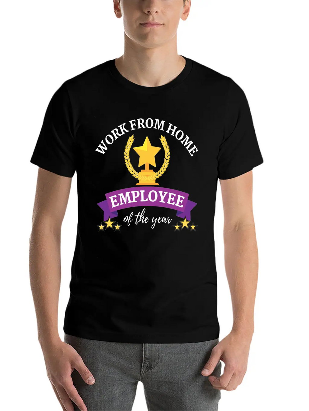 Work From Home Employee Of The Year Timeless Short Sleeve Tee – Comfy And Minimalist Design