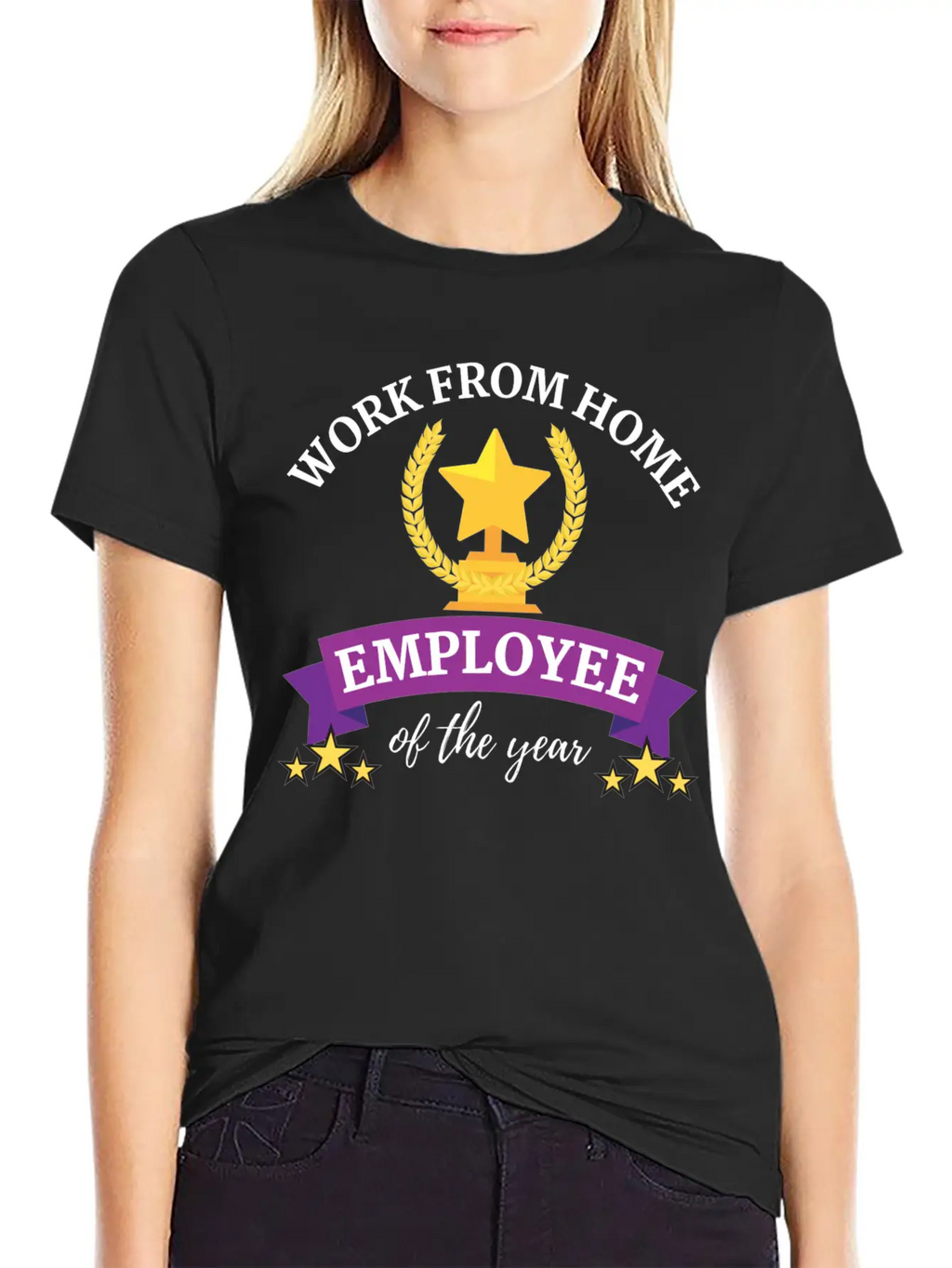 Work From Home Employee Of The Year Timeless Short Sleeve Tee – Comfy And Minimalist Design