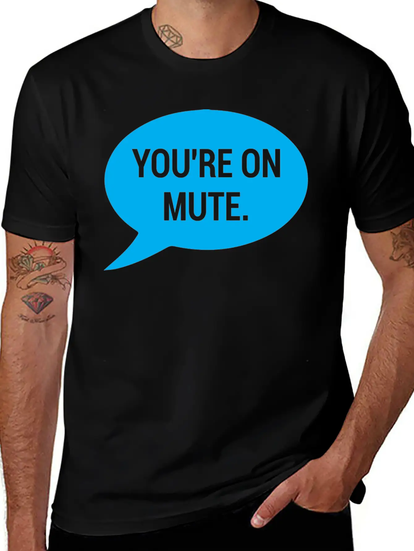 Work From Home, You're On Mute Relaxed Everyday Tee – Lightweight And Durable Cotton
