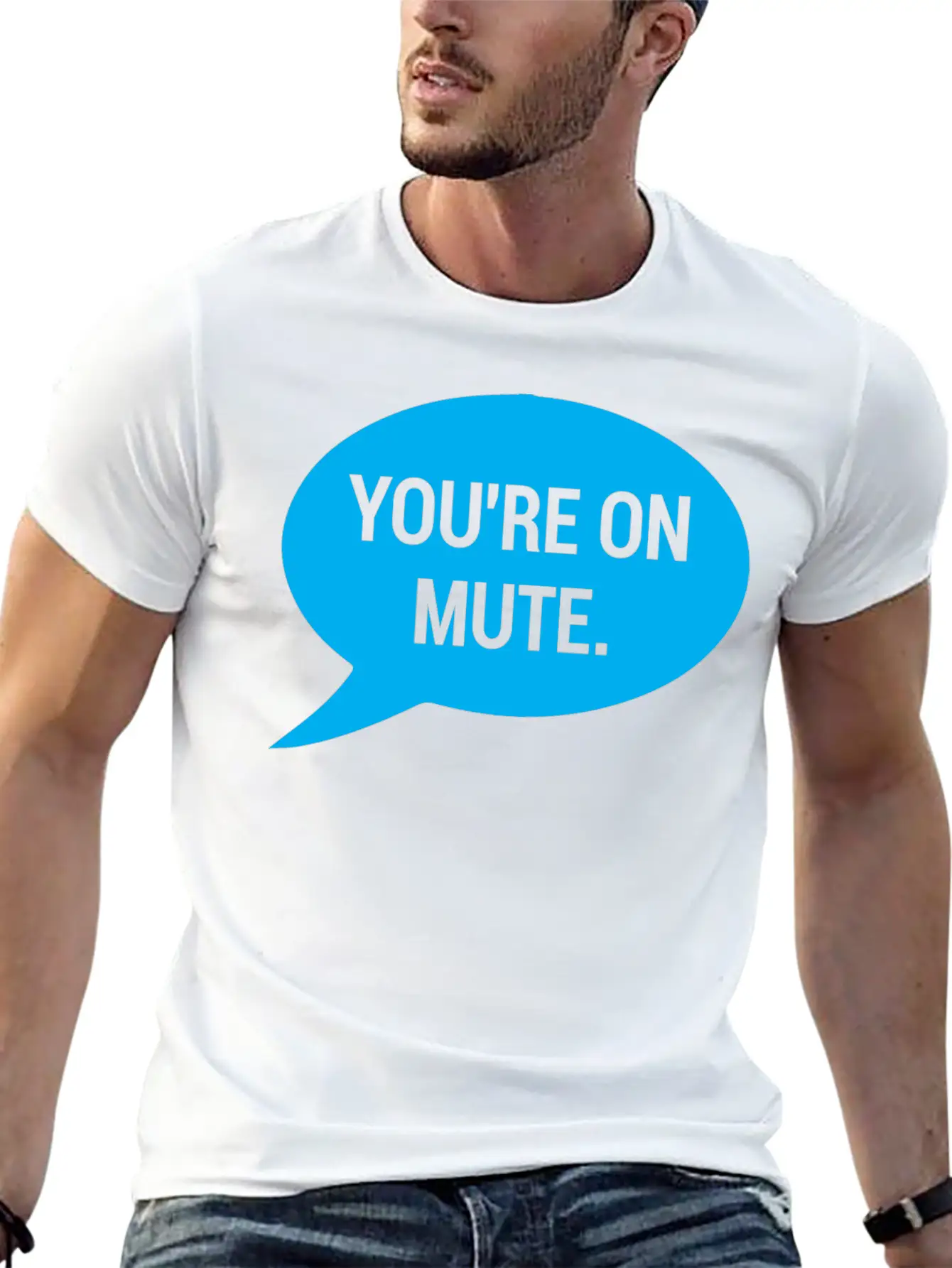 Work From Home, You're On Mute Relaxed Everyday Tee – Lightweight And Durable Cotton