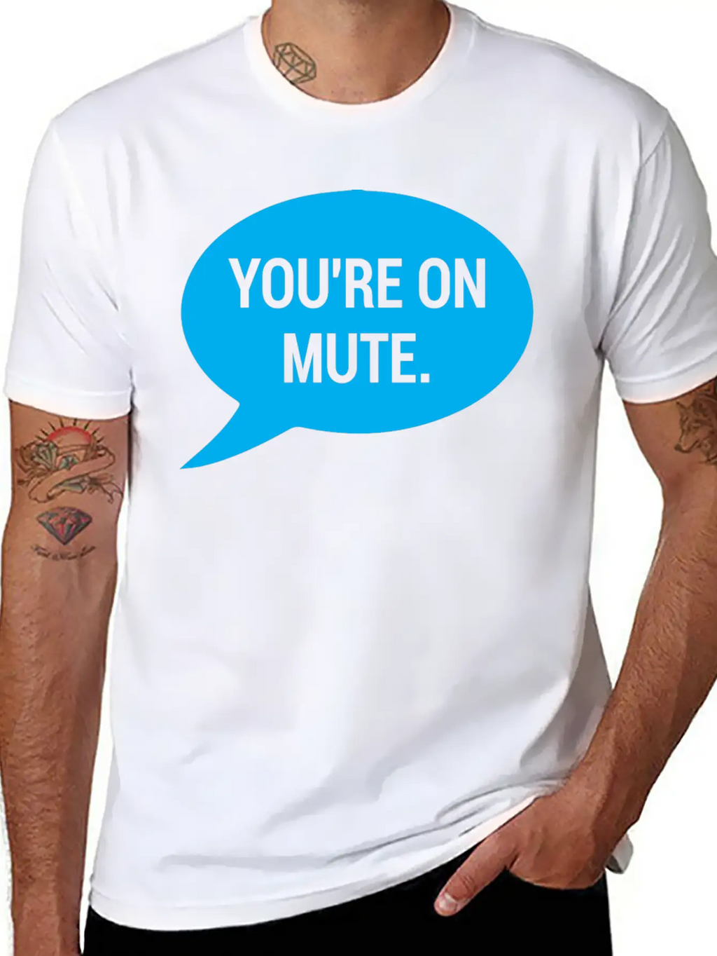 Work From Home, You're On Mute Relaxed Everyday Tee – Lightweight And Durable Cotton