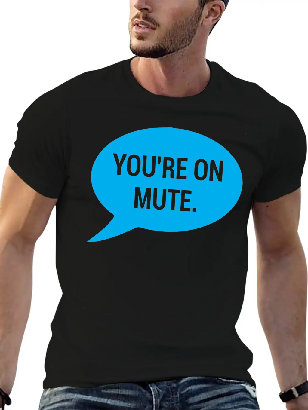 Work From Home, You're On Mute Relaxed Everyday Tee – Lightweight And Durable Cotton