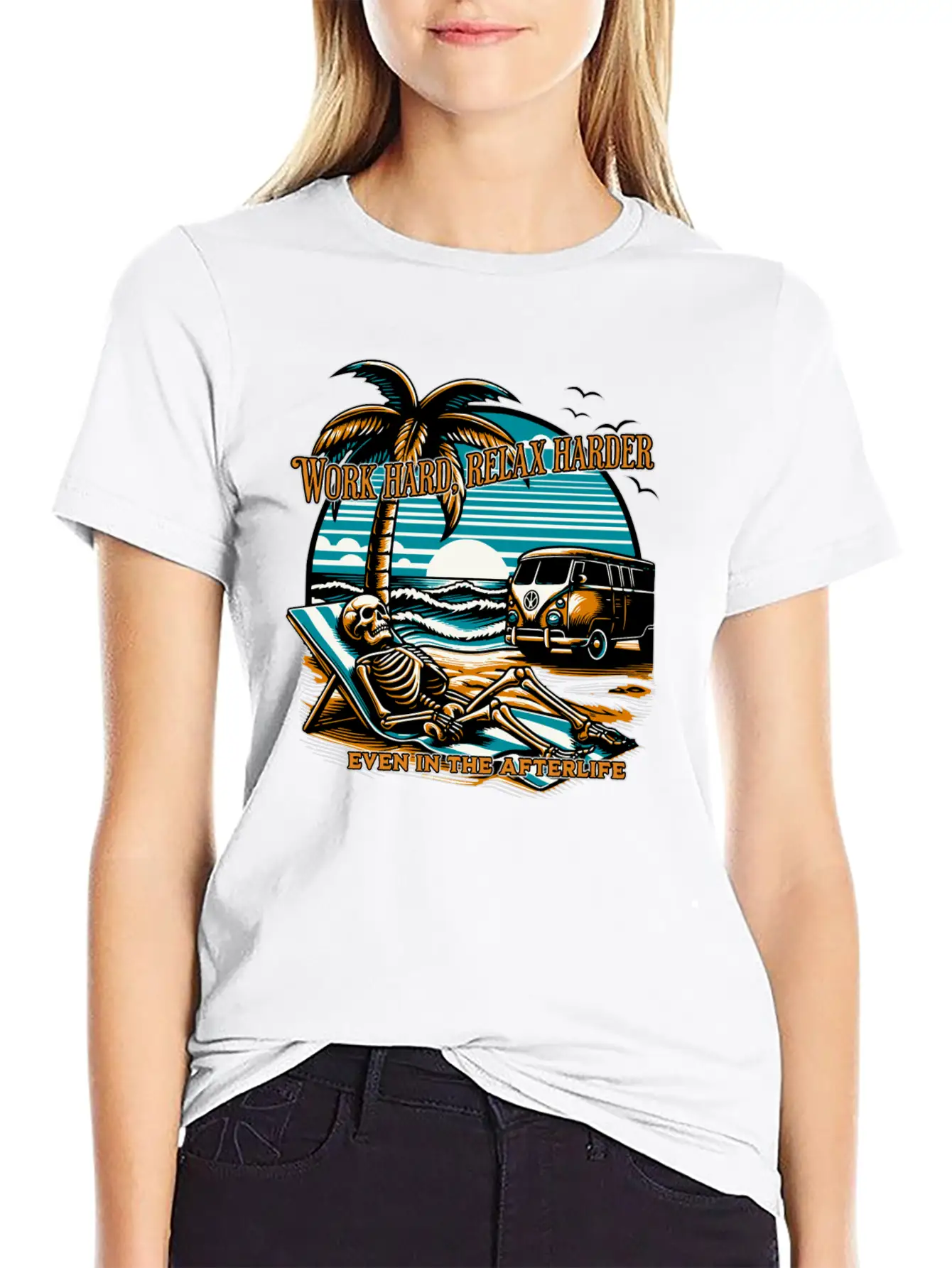 Work Hard, Relax Harder—even In The Afterlife Essential Cotton Tee For Daily Outfits – Unisex Style