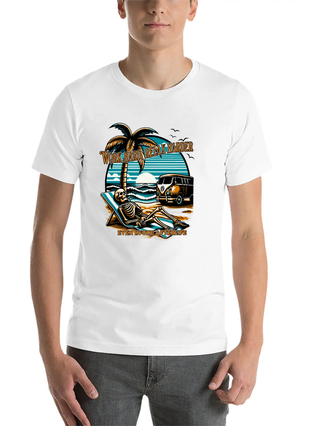 Work Hard, Relax Harder—even In The Afterlife Essential Cotton Tee For Daily Outfits – Unisex Style