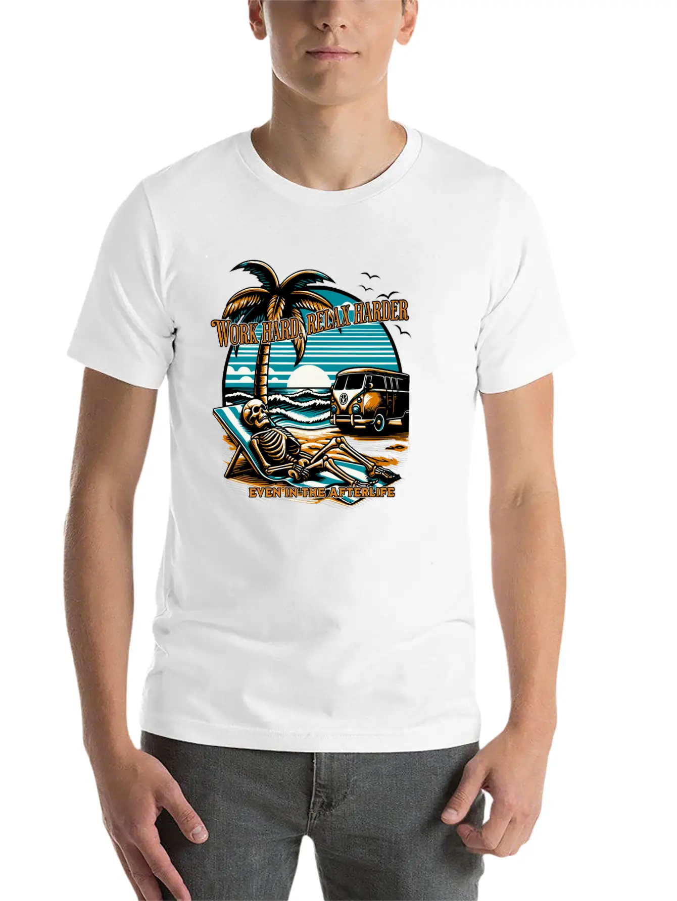Work Hard, Relax Harder—even In The Afterlife Essential Cotton Tee For Daily Outfits – Unisex Style