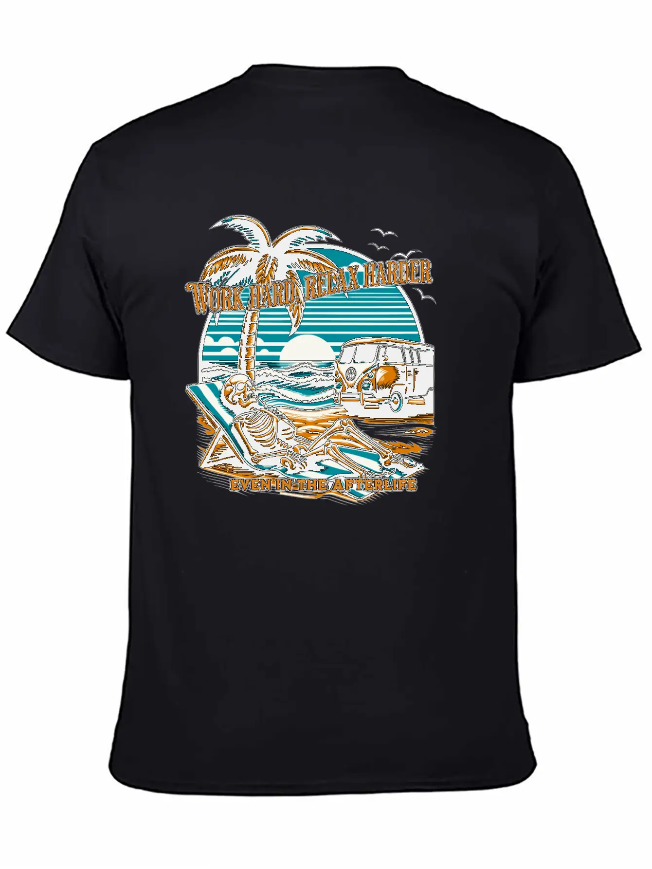 Work Hard, Relax Harder—even In The Afterlife Essential Cotton Tee For Daily Outfits – Unisex Style
