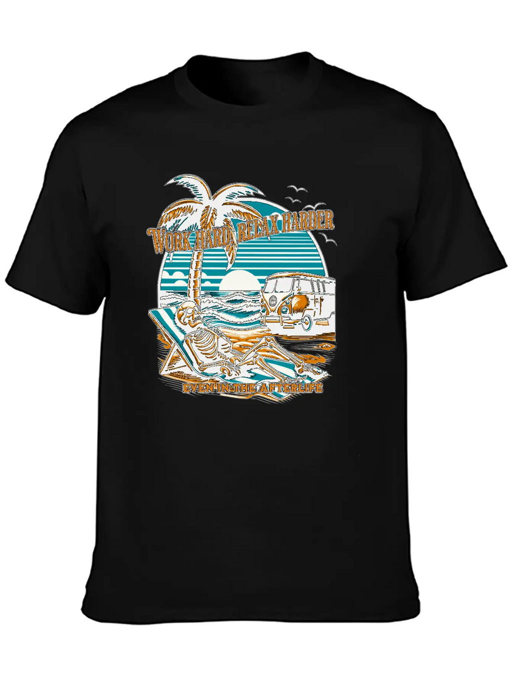 Work Hard, Relax Harder—even In The Afterlife Essential Cotton Tee For Daily Outfits – Unisex Style
