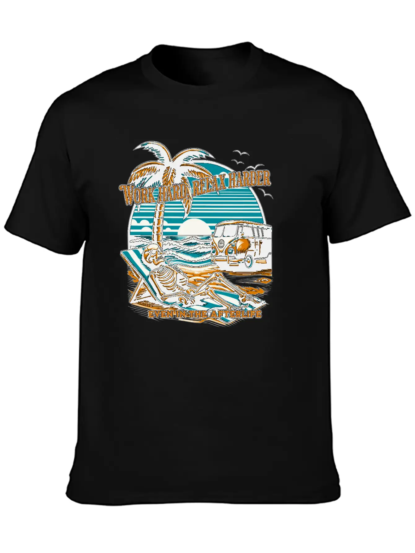 Work Hard, Relax Harder—even In The Afterlife Essential Cotton Tee For Daily Outfits – Unisex Style