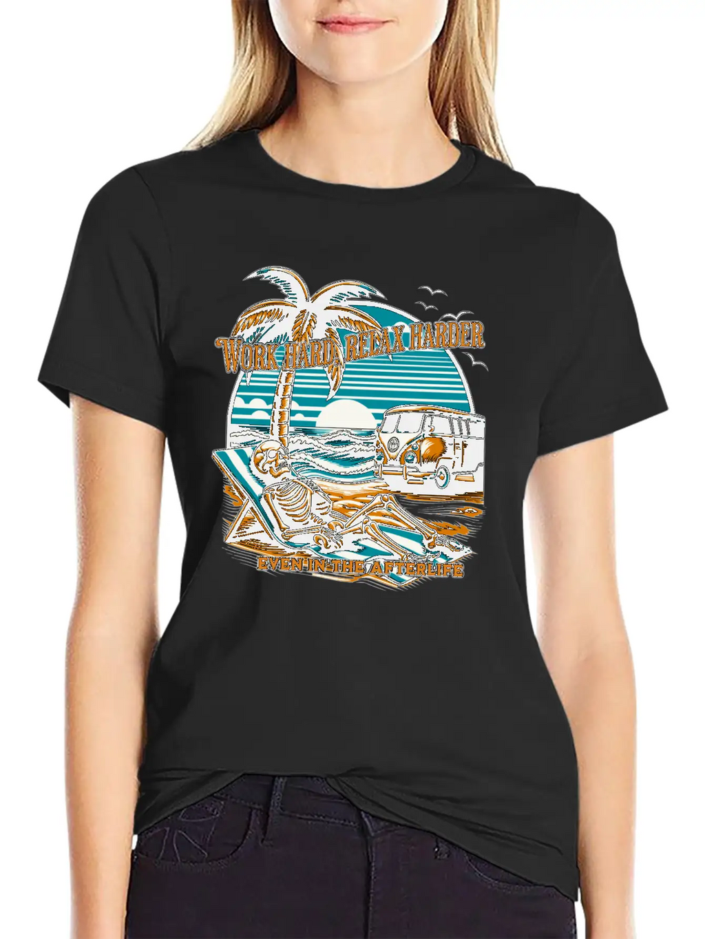 Work Hard, Relax Harder—even In The Afterlife Essential Cotton Tee For Daily Outfits – Unisex Style