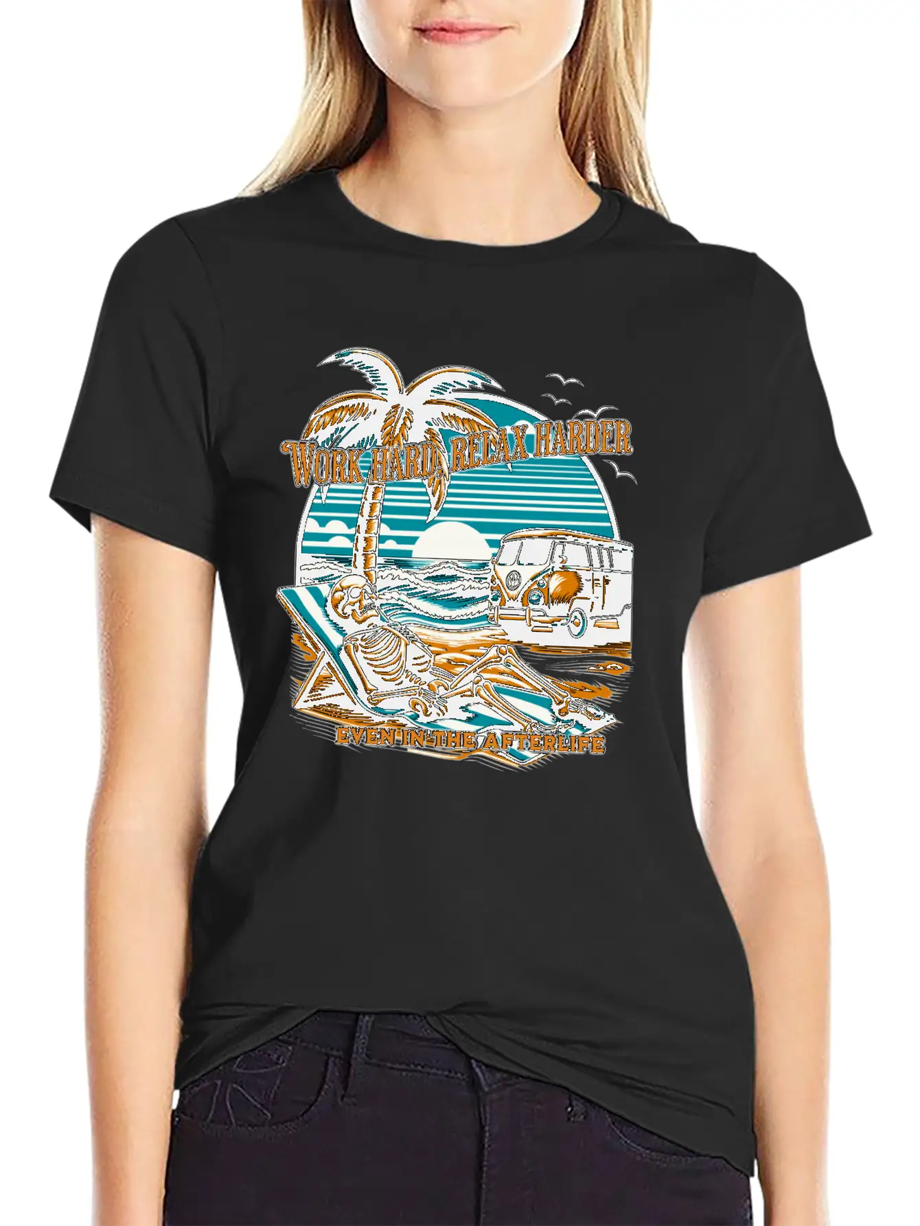 Work Hard, Relax Harder—even In The Afterlife Essential Cotton Tee For Daily Outfits – Unisex Style