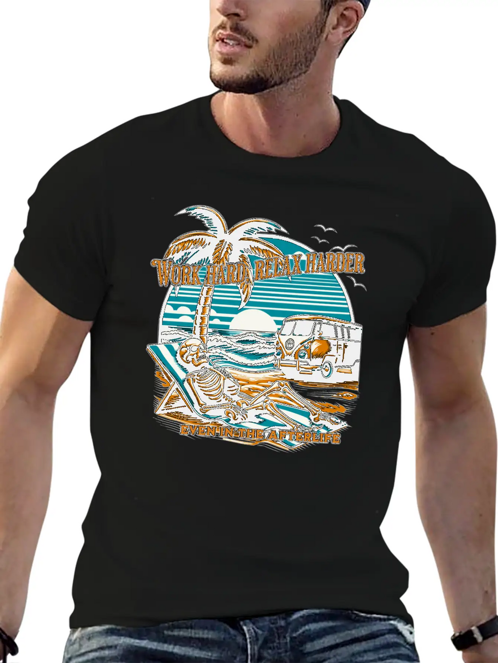 Work Hard, Relax Harder—even In The Afterlife Essential Cotton Tee For Daily Outfits – Unisex Style