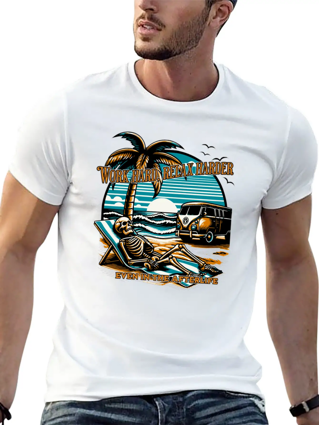 Work Hard, Relax Harder—even In The Afterlife Essential Cotton Tee For Daily Outfits – Unisex Style