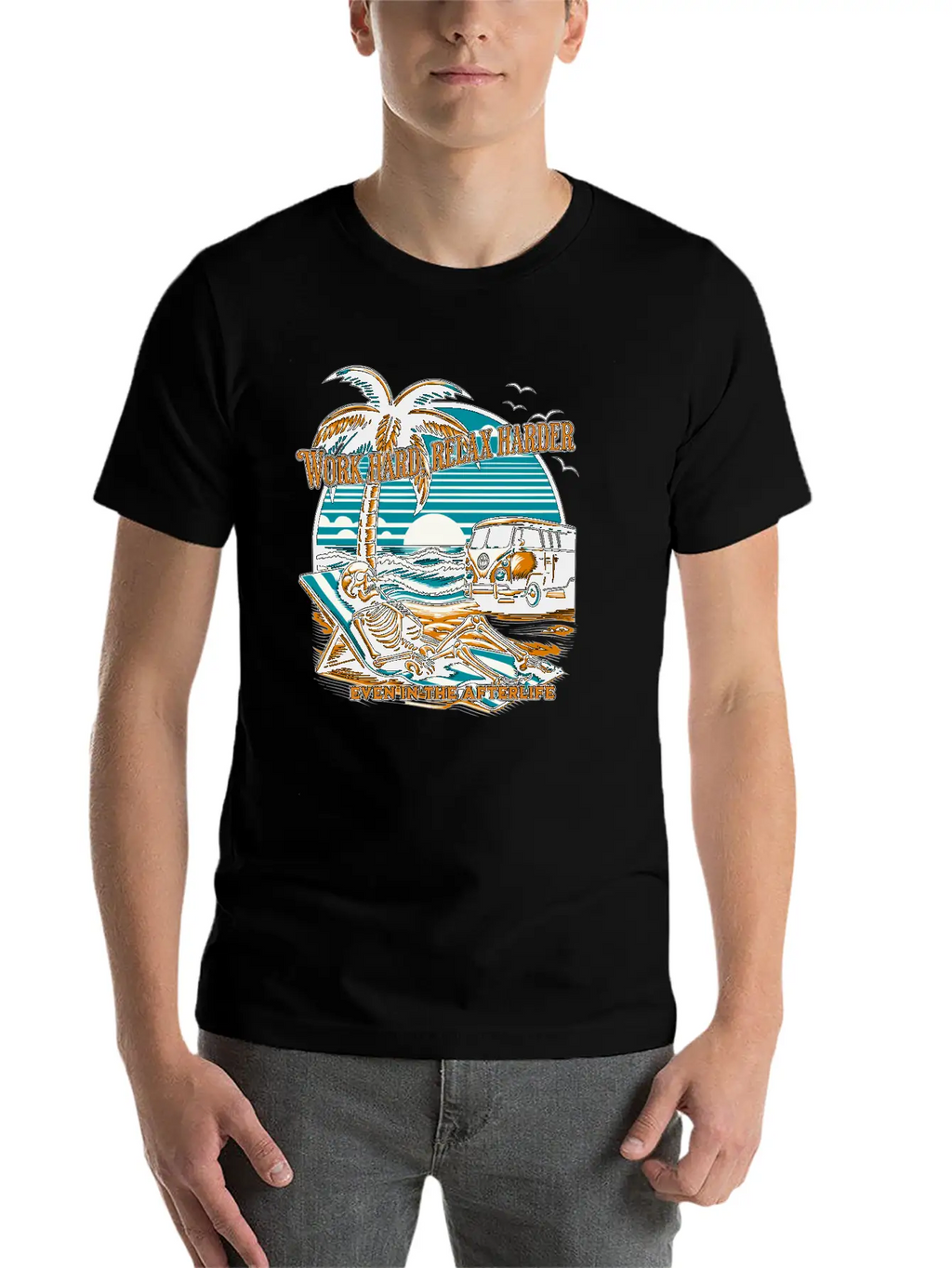 Work Hard, Relax Harder—even In The Afterlife Essential Cotton Tee For Daily Outfits – Unisex Style