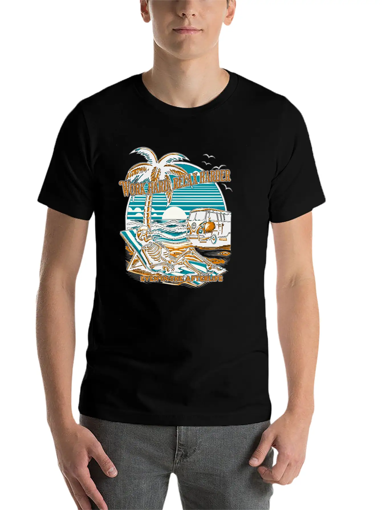 Work Hard, Relax Harder—even In The Afterlife Essential Cotton Tee For Daily Outfits – Unisex Style
